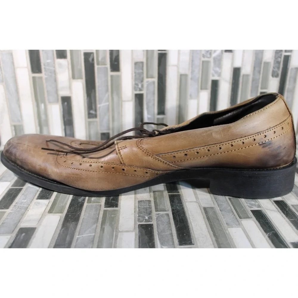 Giorgio Brutini Kwitt  Men's Oxford Tan Leather Wing‎ Tip Dress Shoes Size 11